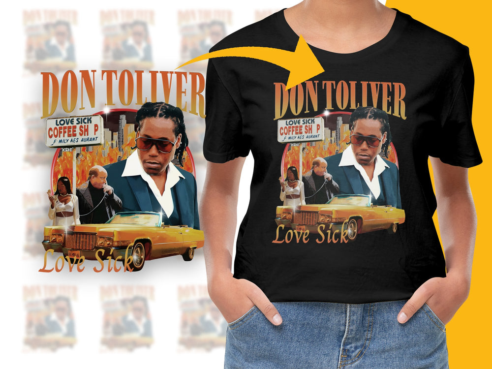 Don Toliver Graphic T-Shirt, Love Sick Coffee Shop Design, Vintage Car, Music Artist Tee, Unisex Fashion Top