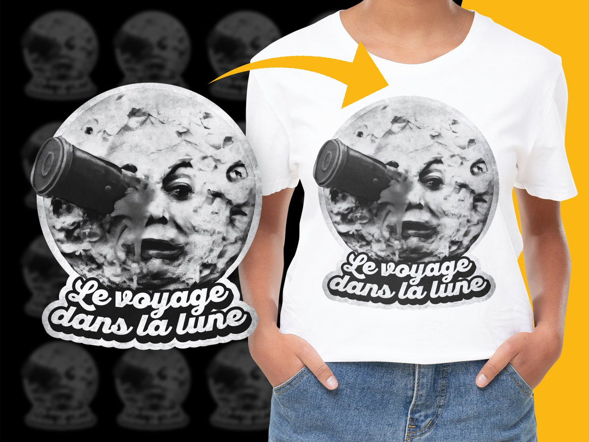 Vintage French Film T-Shirt, Le Voyage Dans La Lune, Retro Movie Tee, Classic Cinema Apparel, Georges Méliès Inspired Shirt