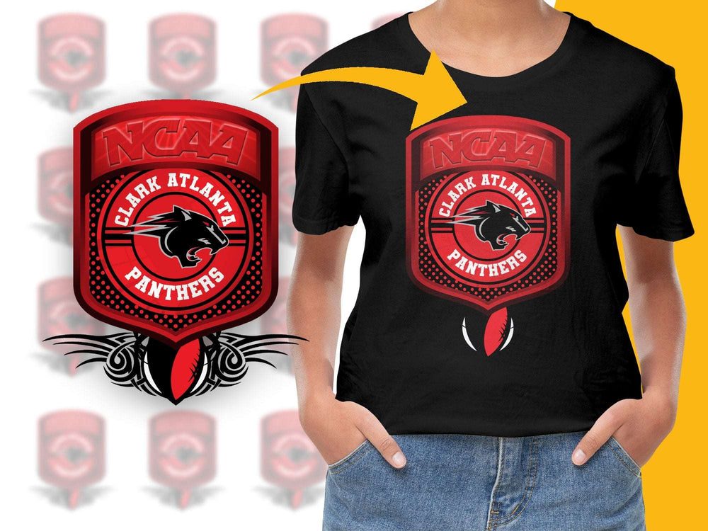 Clark Atlanta Panthers NCAA Logo T-Shirt, College Sports Fan Apparel, Unisex Black Tee