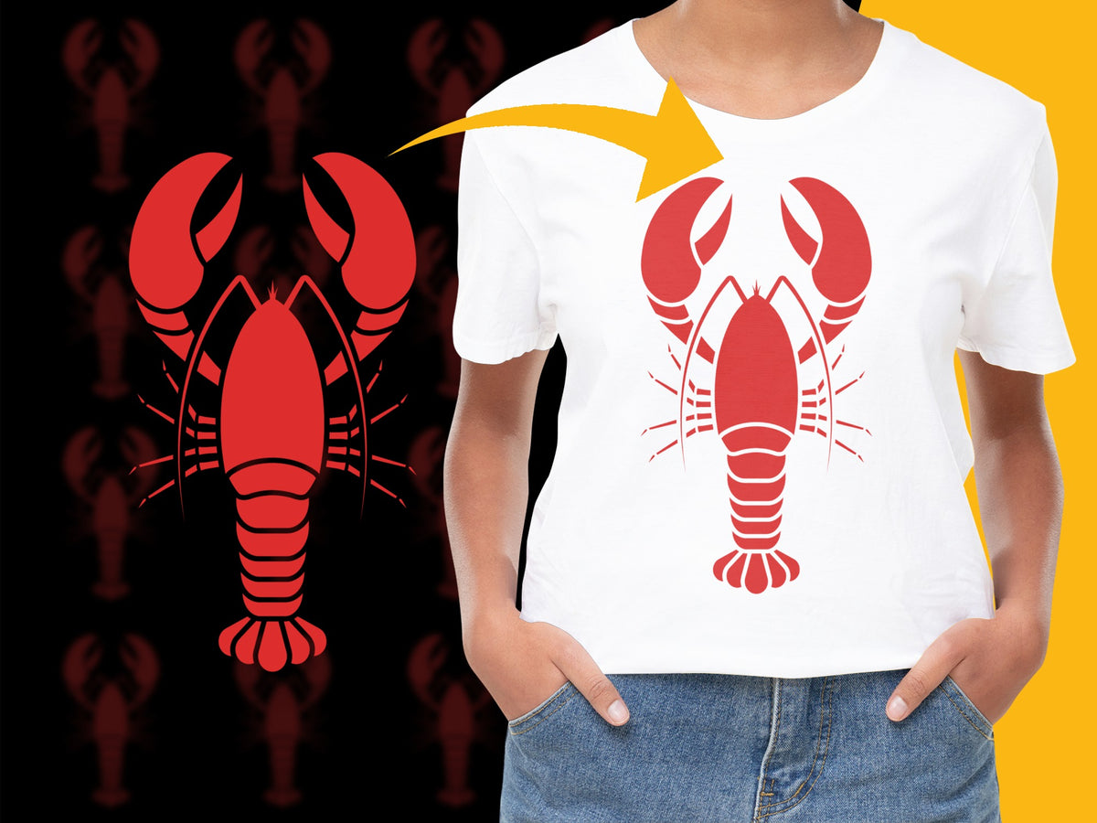 Kids Red Lobster Graphic T-Shirt, Fun Sea Animal Print, Unisex Children’s Summer Tee