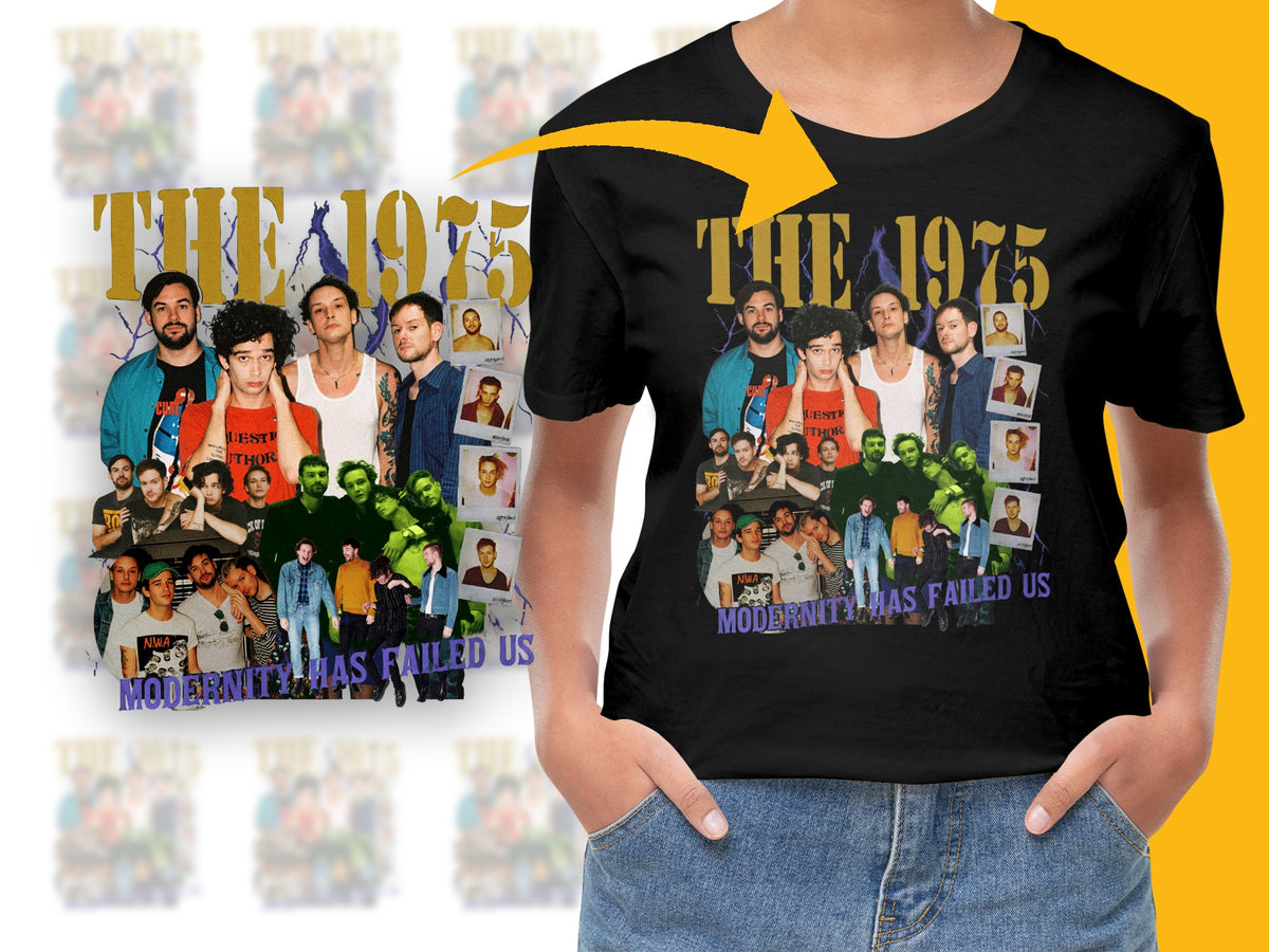 The 1975 Band T-Shirt Modernity Has Failed Us Graphic Tee Unisex Pop Music Fan Apparel