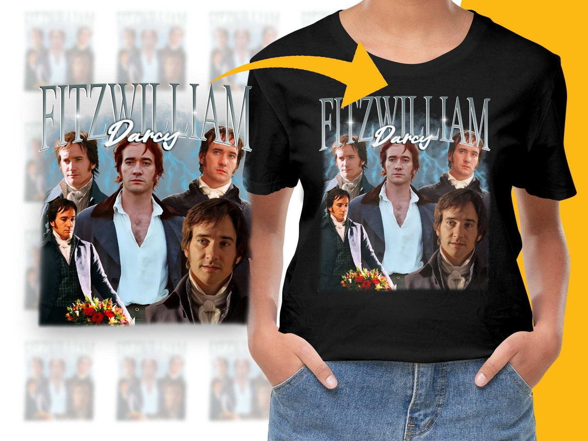 Fitzwilliam Darcy Pride and Prejudice Themed T-Shirt, Vintage Style Graphic Tee, Jane Austen Inspired, Unisex Clothing Gift