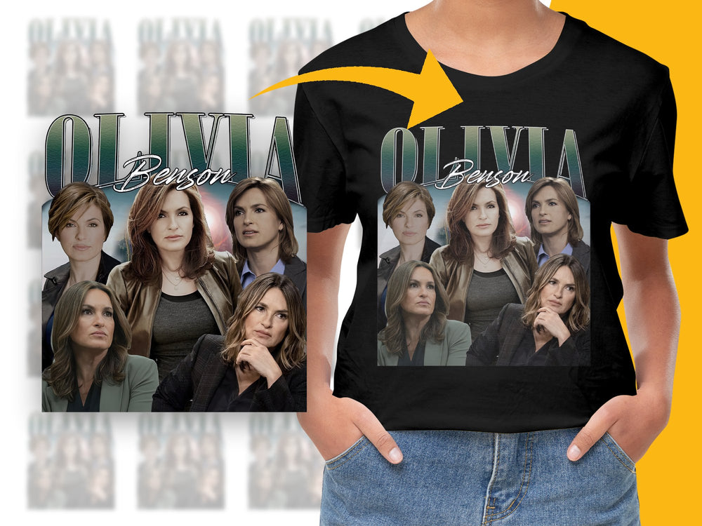 Olivia Benson Inspired T-Shirt, Law TV Show Character Fan Tee, Multiple Poses Graphic Shirt for Women and Men