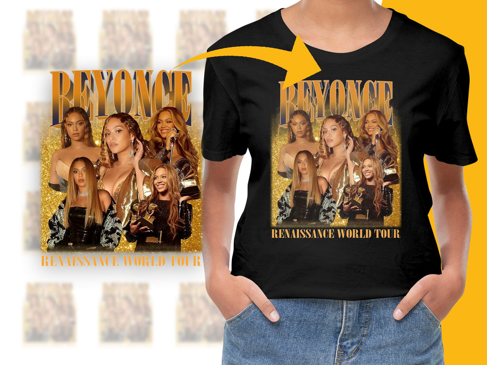 Beyonce Renaissance World Tour T-Shirt, Pop Icon Concert Tee, Fan Merchandise, Graphic Black Shirt