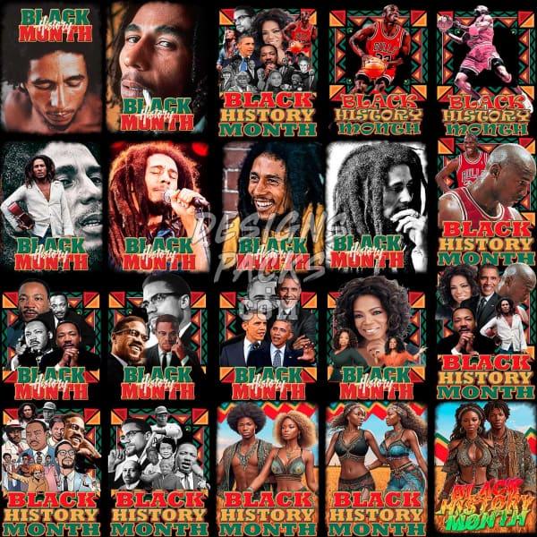 28 Black History Month Designs Bundle PNG designspacks