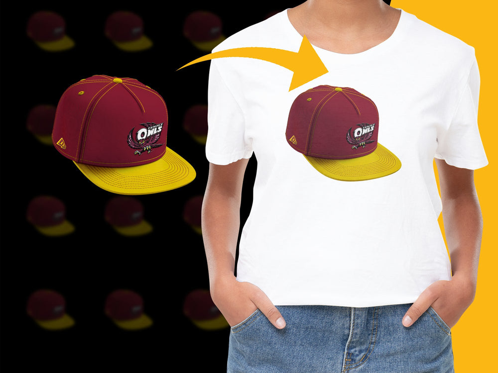 Trendy Maroon and Yellow Baseball Cap, Adjustable Snapback Hat, Unisex Casual Streetwear