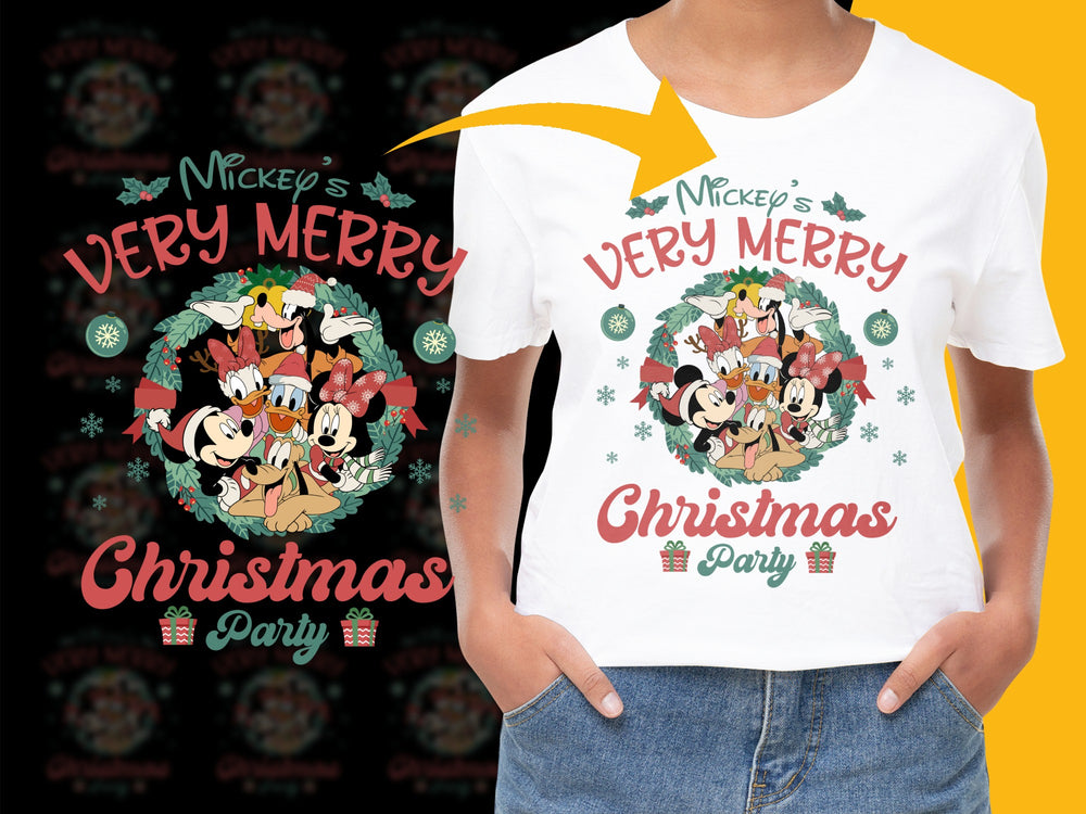 Disney Christmas T-Shirt, Mickey's Very Merry Christmas Party, Kids Holiday Tee, Festive Family Matching Shirts, Xmas Gift Idea