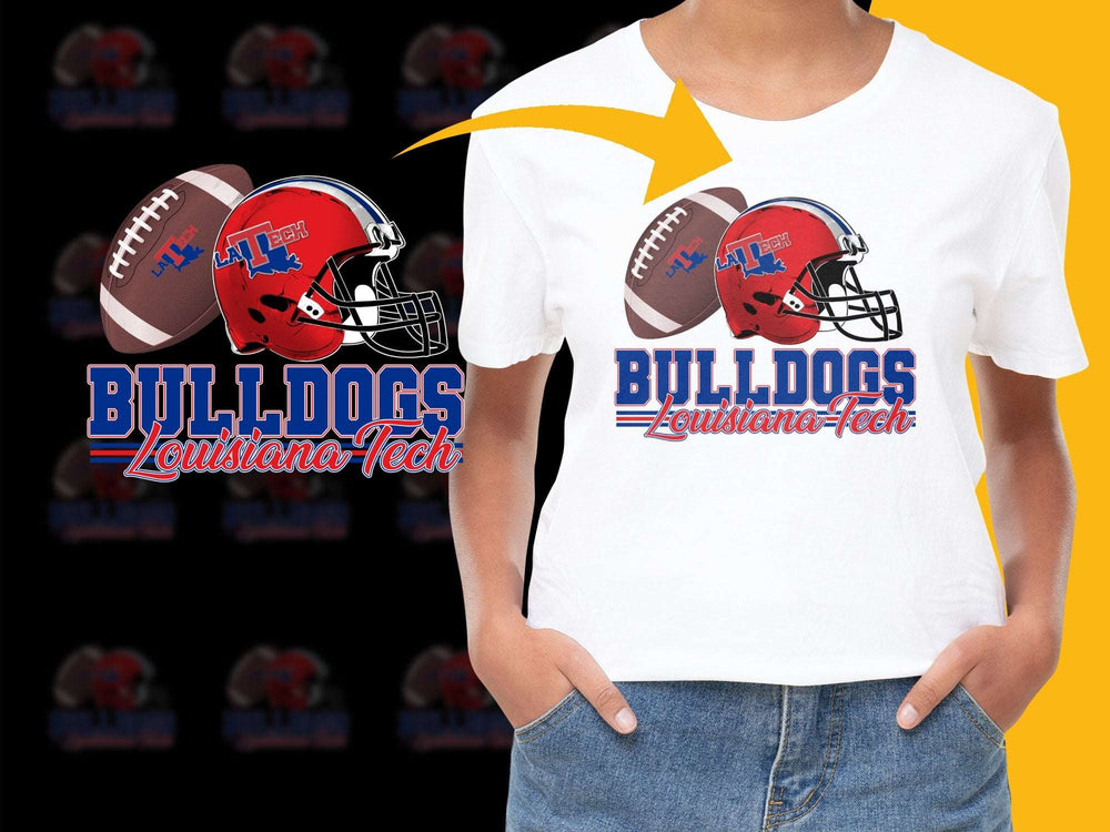 Louisiana Tech Bulldogs Football T-Shirt, College Sports Team Graphic Tee, Fan Apparel