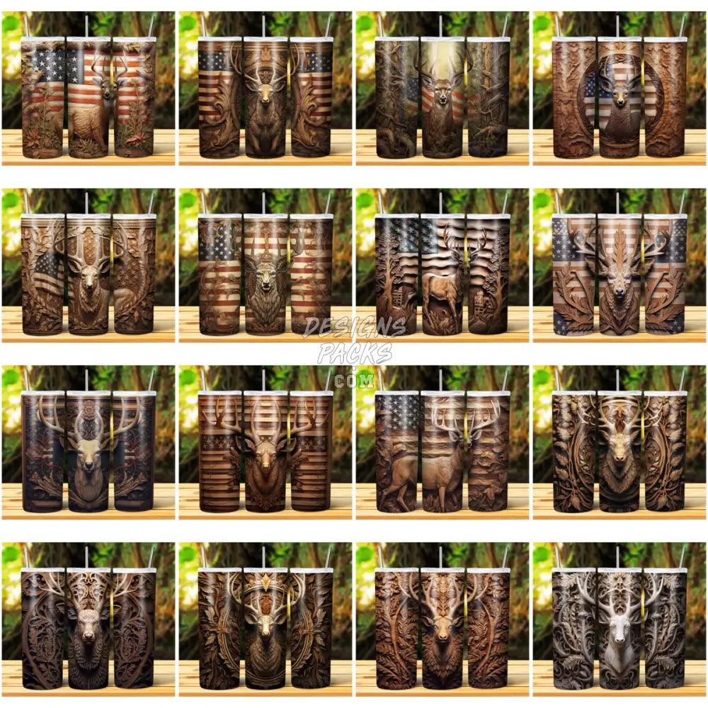 29 Deer Engrave Tumbler Wrap Bundle Jpg