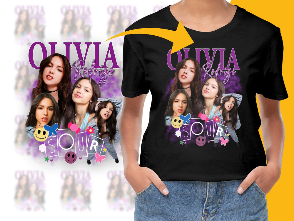 Olivia Rodrigo SOUR Album Fan T-Shirt, Graphic Tee, Pop Music Merch, Trendy Shirt Gifts for Teens
