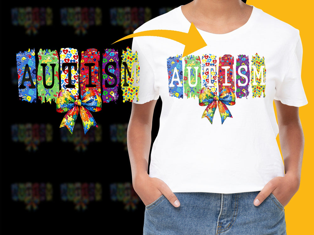 Colorful Autism Awareness T-Shirt, Rainbow Puzzle Pieces Graphic Tee, Support Inclusion and Acceptance, Unisex Kids and Adults Sizes