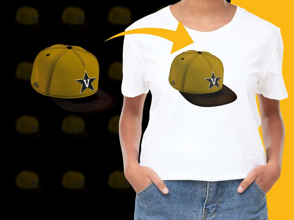Yellow Baseball Cap with Black Bill, Sporty Adjustable Hat with Star Emblem, Casual Unisex Wear