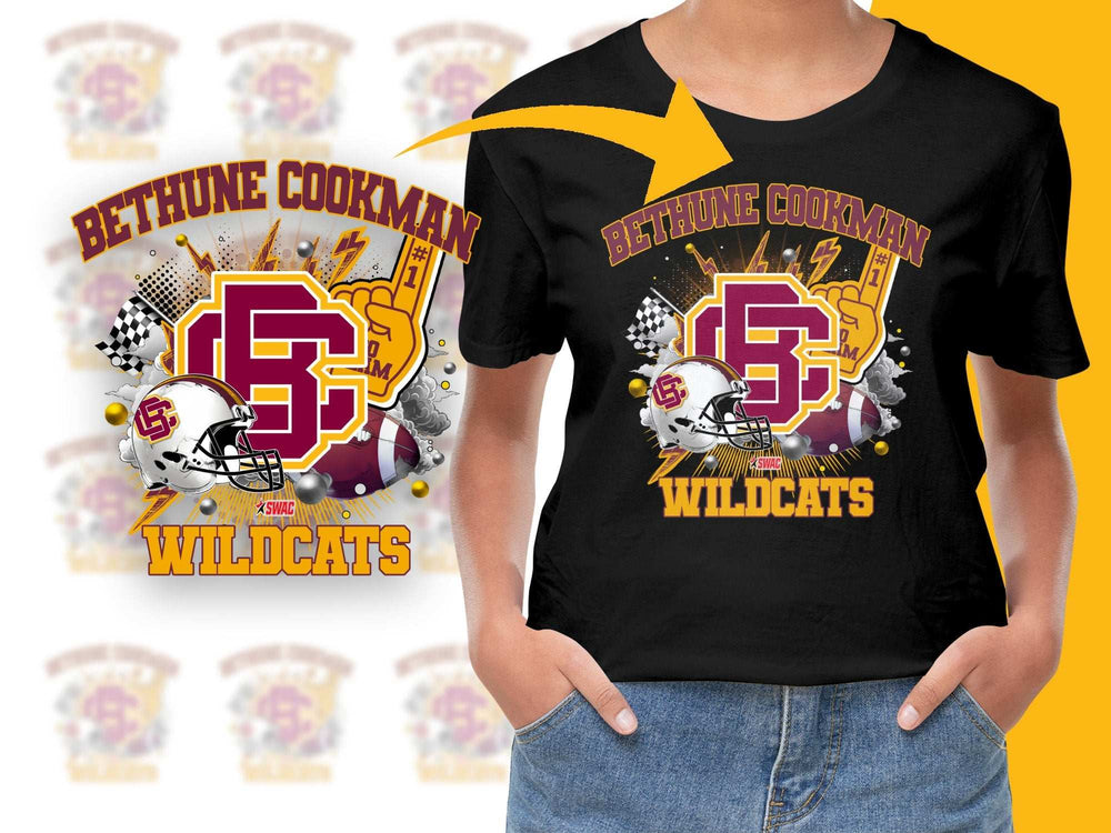 Bethune Cookman Wildcats T-Shirt, Graphic Tee, College Football, Sports Fan, School Spirit, Trendy Design, Bold Colors, Unisex Shirt