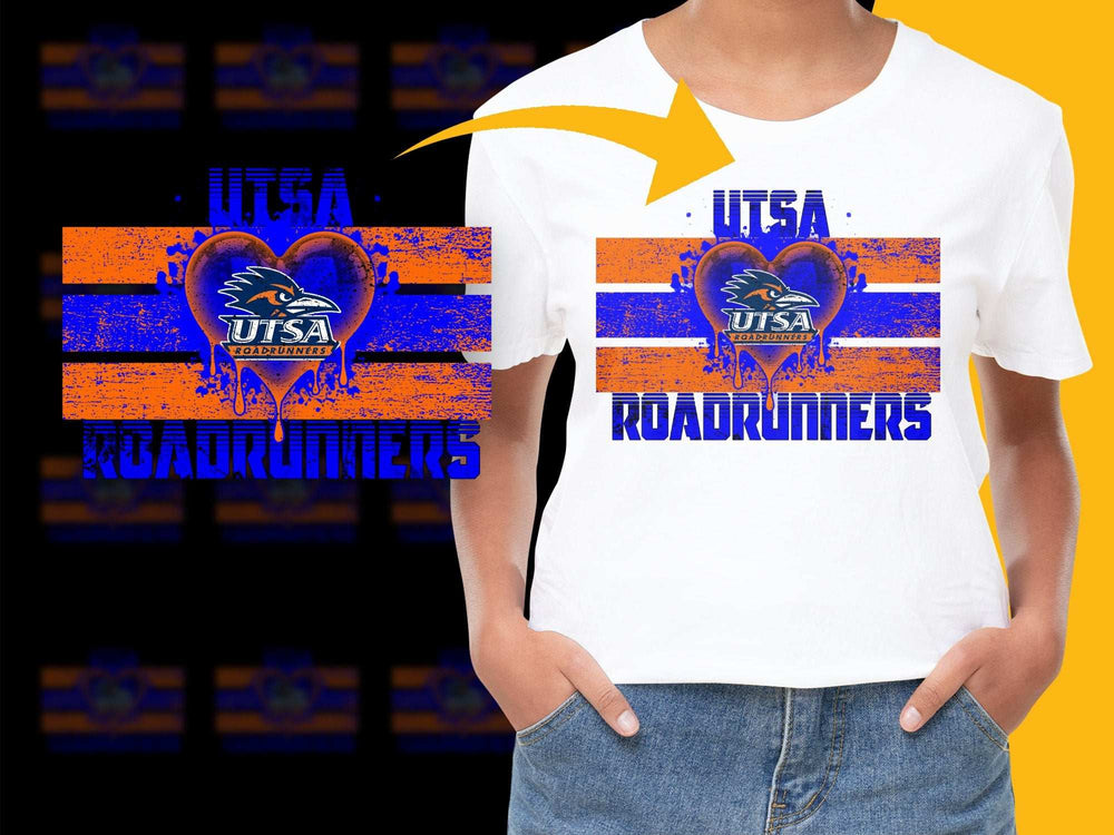 UTSA Roadrunners Fan T-Shirt, Vibrant Blue Distressed Print, College Team Apparel for Women and Men