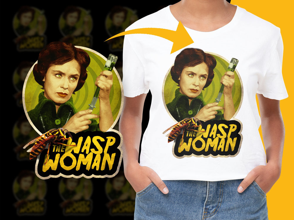 Vintage 'The Wasp Woman' Movie Poster Graphic T-Shirt, Classic Film Tee, Retro Horror Shirt Design, Unique Gift Idea