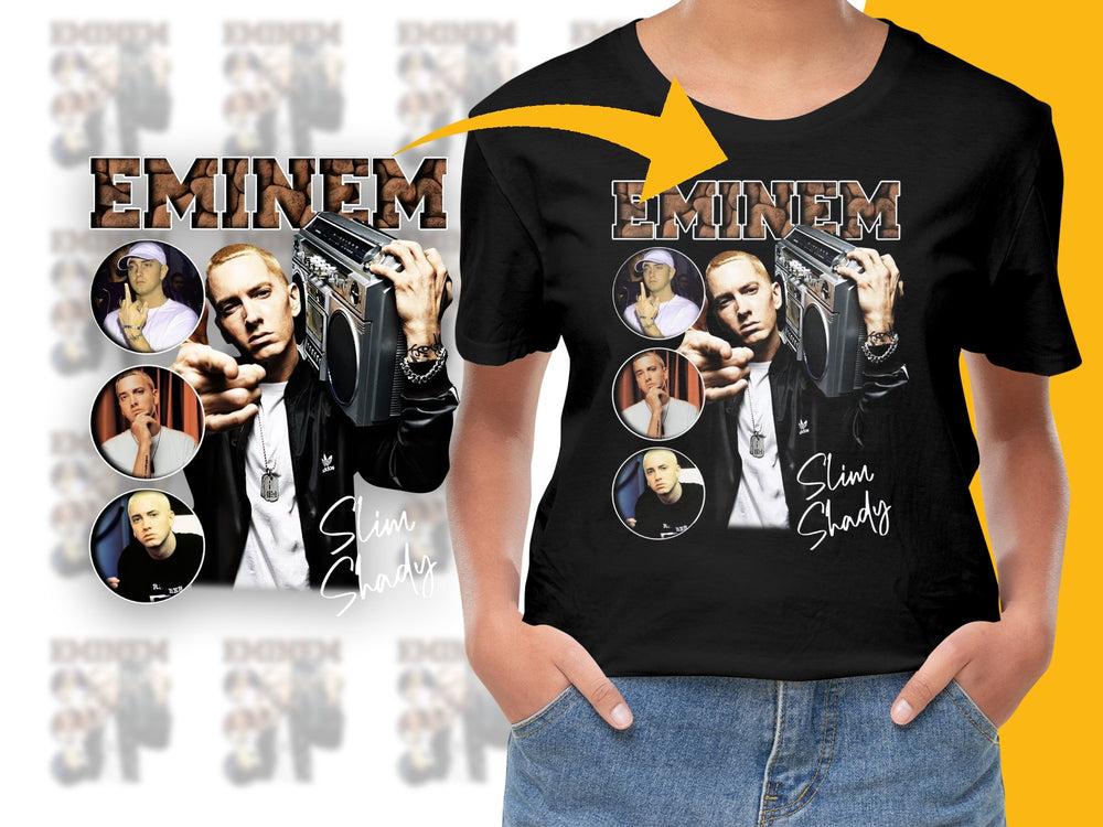 Eminem T-Shirt Slim Shady Graphic Tee Hip Hop Music Fan Merch Vintage Style Apparel Gift for Him