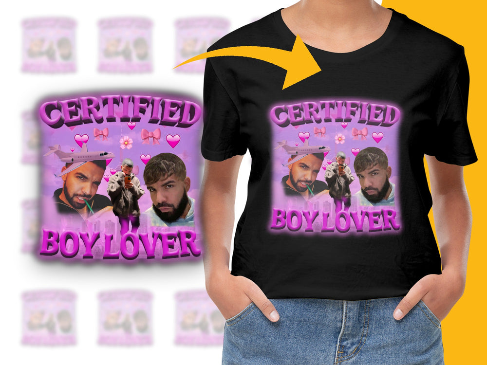 Certified Boy Lover T-Shirt, Funny Meme Graphic Tee, Pop Culture Gift, Trendy Love Theme, Unisex Black Shirt