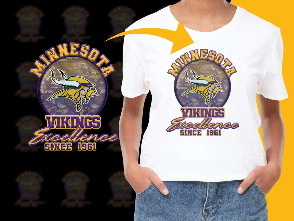 Minnesota Vikings T-Shirt, Excellence Since 1961 Graphic Tee, NFL Sports Fan Apparel, Unisex Football Shirt