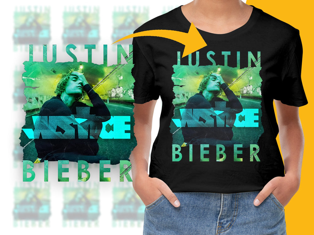 Justin Bieber Graphic T-Shirt, Vintage Style Pop Singer Tee, Colorful Music Artist Shirt, Fan Merchandise, Unisex Fashion Top