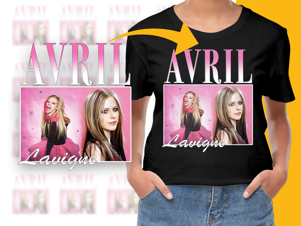Avril Lavigne Graphic T-Shirt, Pink Pop Star Fan Merch, Female Singer Tee, Music Artist Apparel