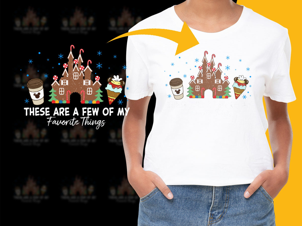 Women's Holiday T-Shirt Christmas Village Graphic Tee Festive Winter Apparel Cozy Cotton Top Casual Fashion