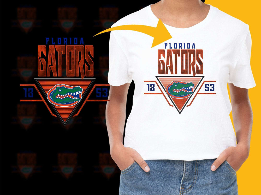 Florida Gators T-Shirt, Vintage Style Sports Tee, College Football Fan Apparel, Graphic Triangle Design