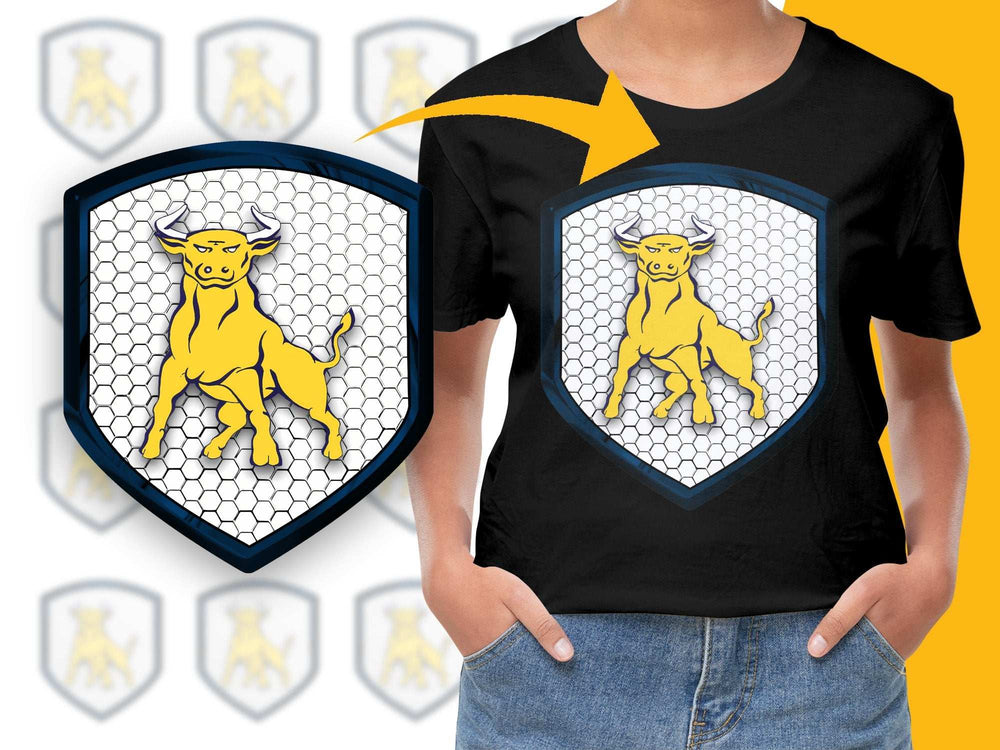 Kids Yellow Goat Graphic T-Shirt, Fun Animal Design Tee, Youth Casual Wear, Cute Farm Animal Shirt