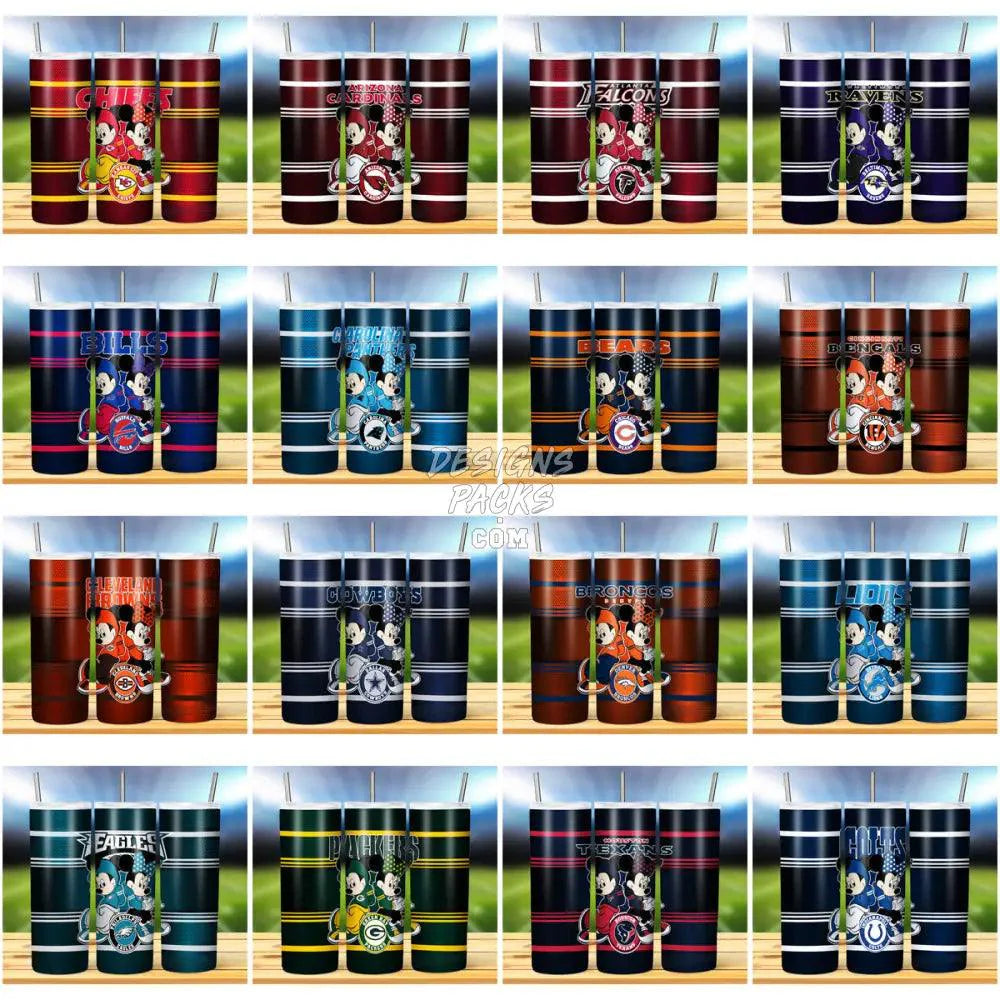 31 Cartoon Minnie Football Tumbler Wrap Bundle Jpg