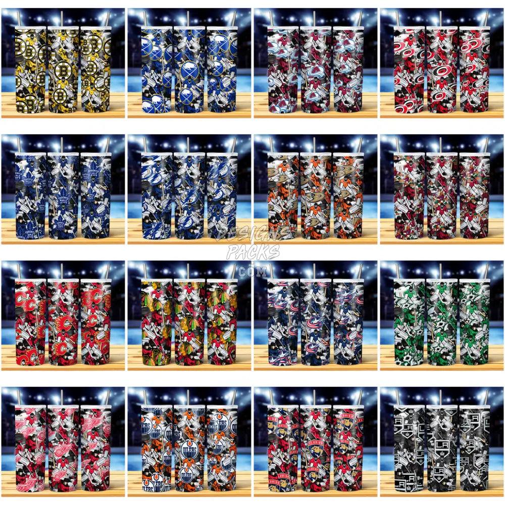 31 Ice Hockey Seamless Pattern Tumbler Wrap Bundle Jpg