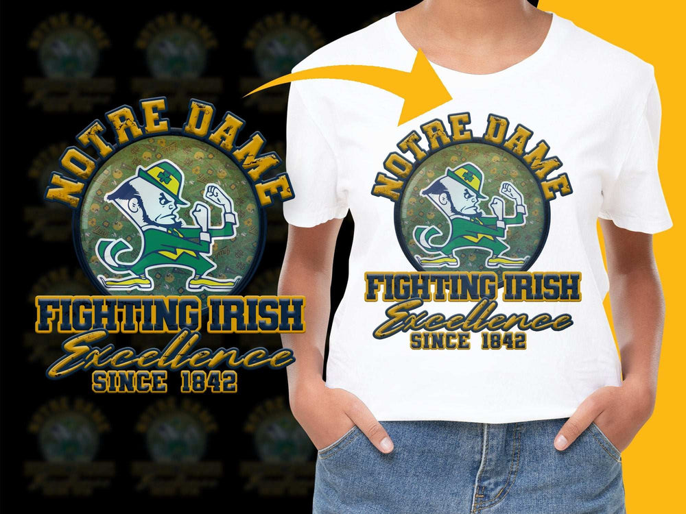 Notre Dame Fighting Irish T-Shirt, Excellence Since 1842 Graphic Tee, Sports Fan Apparel