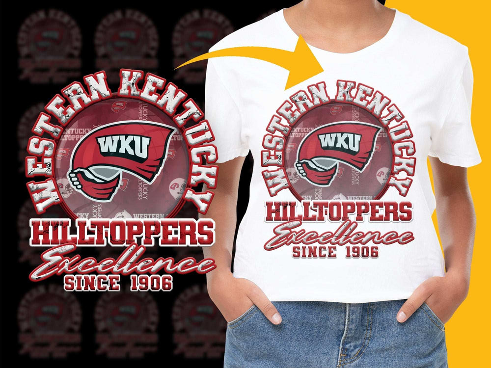Western Kentucky Hilltoppers T-Shirt, Vintage WKU Excellence Tee, College Fan Apparel 1906