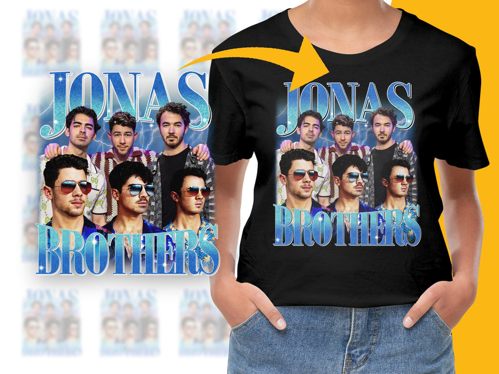 Jonas Brothers Graphic T-Shirt, Vintage Band Tee, Pop Music Fan Merch, Retro Style Top