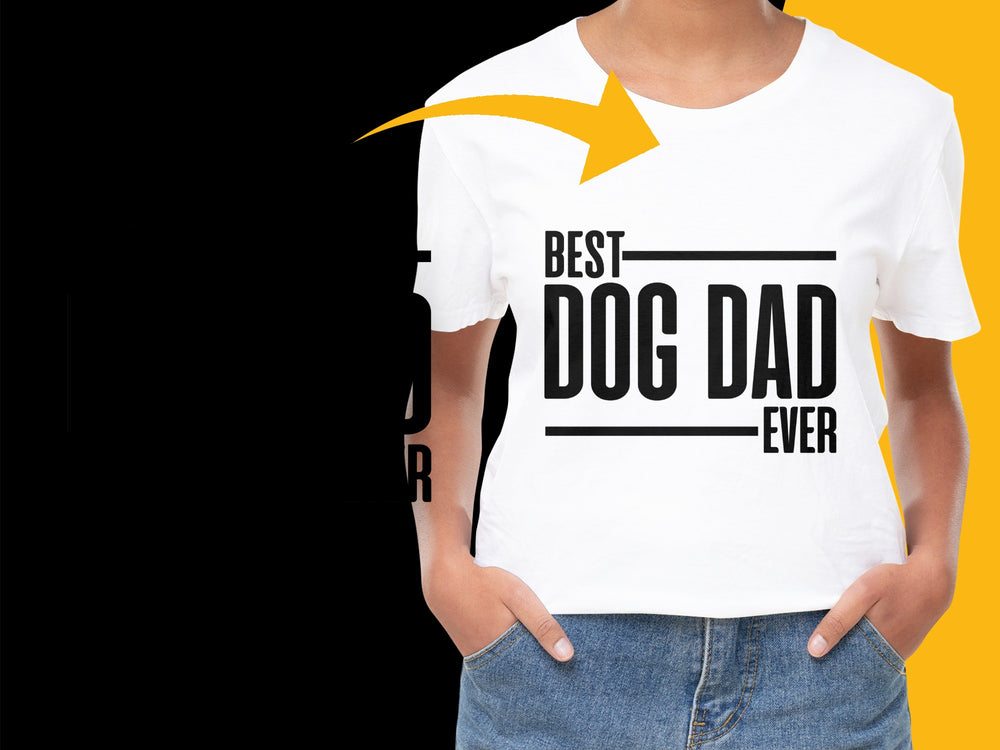 Best Dog Dad Ever T-Shirt, Perfect Gift for Pet Owners, White Cotton Tee, Men's Casual Wear
