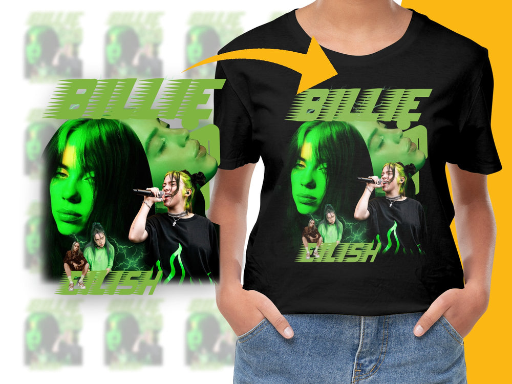 Billie Eilish Graphic T-Shirt, Pop Music Fan Tee, Trendy Concert Apparel, Unisex Gift Idea