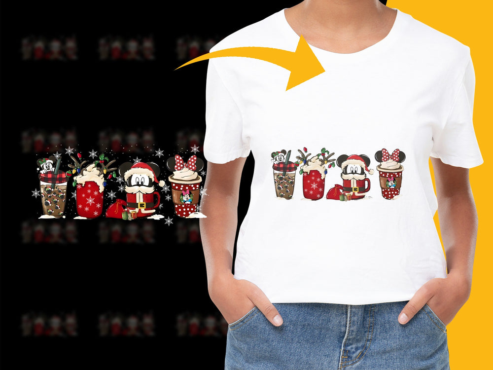 Cute Christmas Gnomes T-Shirt, Festive Holiday Graphic Tee, Snowflake Holiday Apparel for Women and Men