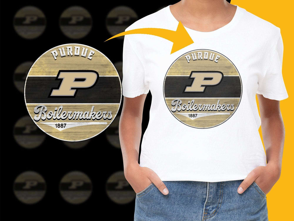 Purdue Boilermakers Logo T-Shirt, College Sports Apparel, Vintage Style Graphic Tee, Unisex Fashion