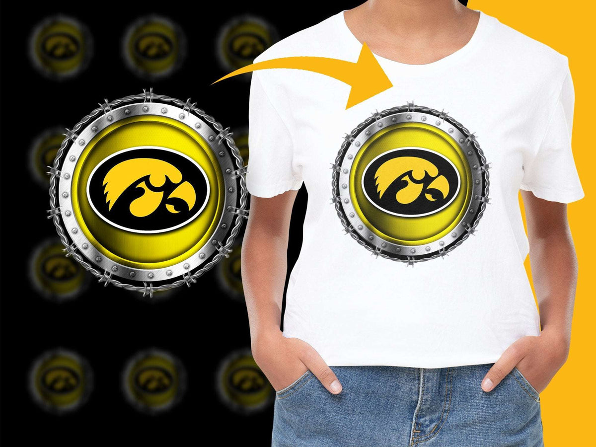 Yellow and Black Graphic T-Shirt, Casual Sporty Tee, Bold Round Logo Design, Unisex Fashion Top