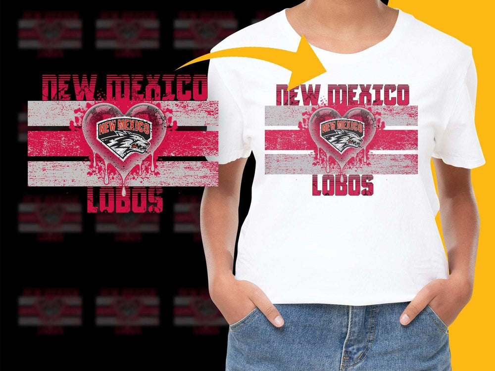 Vintage New Mexico Lobos T-Shirt, Distressed College Graphic Tee, University Sports Fan Apparel