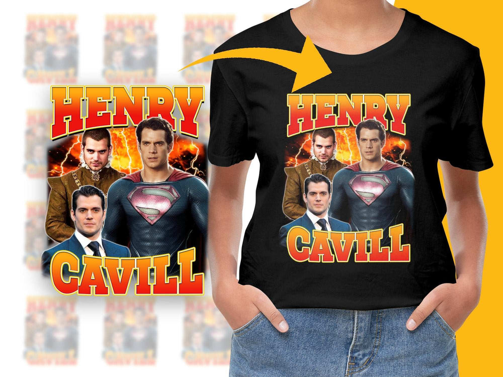 Henry Cavill Superman Collage T-Shirt, Unisex Fan Apparel, Movie Character Shirt, Unique Gift Idea