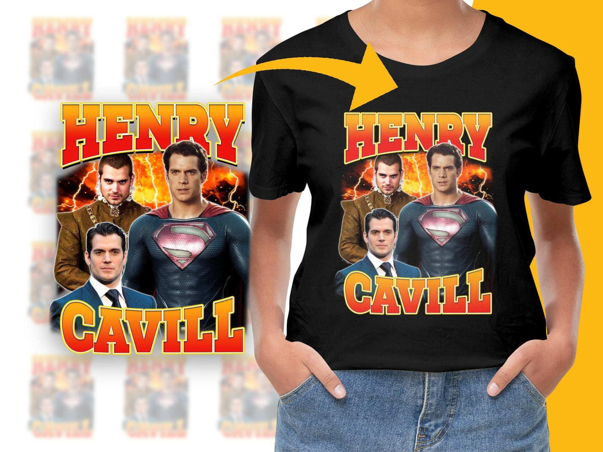 Henry Cavill Superman Collage T-Shirt, Unisex Fan Apparel, Movie Character Shirt, Unique Gift Idea