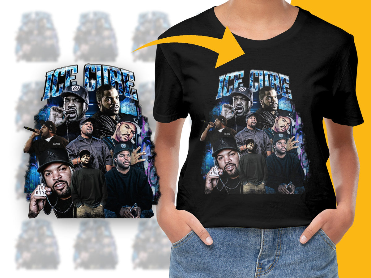 Ice Cube Graphic T-Shirt, Vintage Hip Hop Tee, 90s Rap Music, Urban Streetwear, Unisex Cotton Shirt, Music Legend Fan Gift