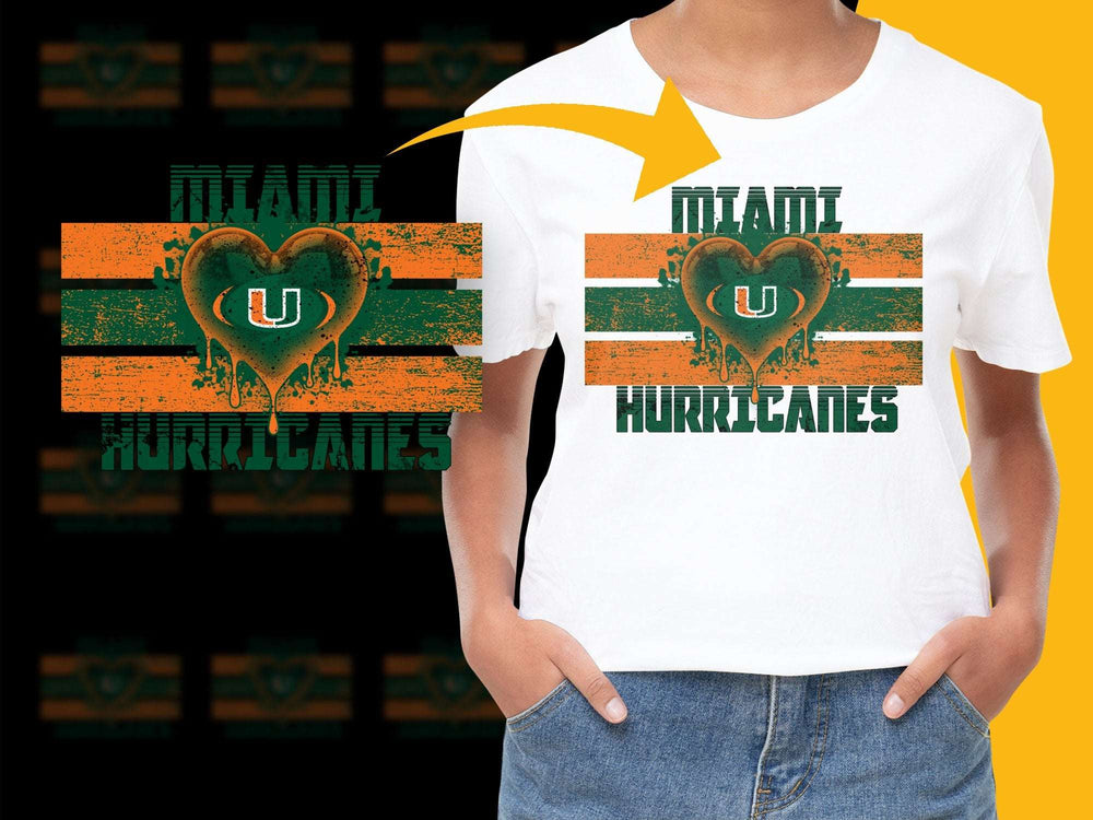 Miami Hurricanes T-Shirt, Vintage College Football Logo Tee, Unisex Sports Apparel