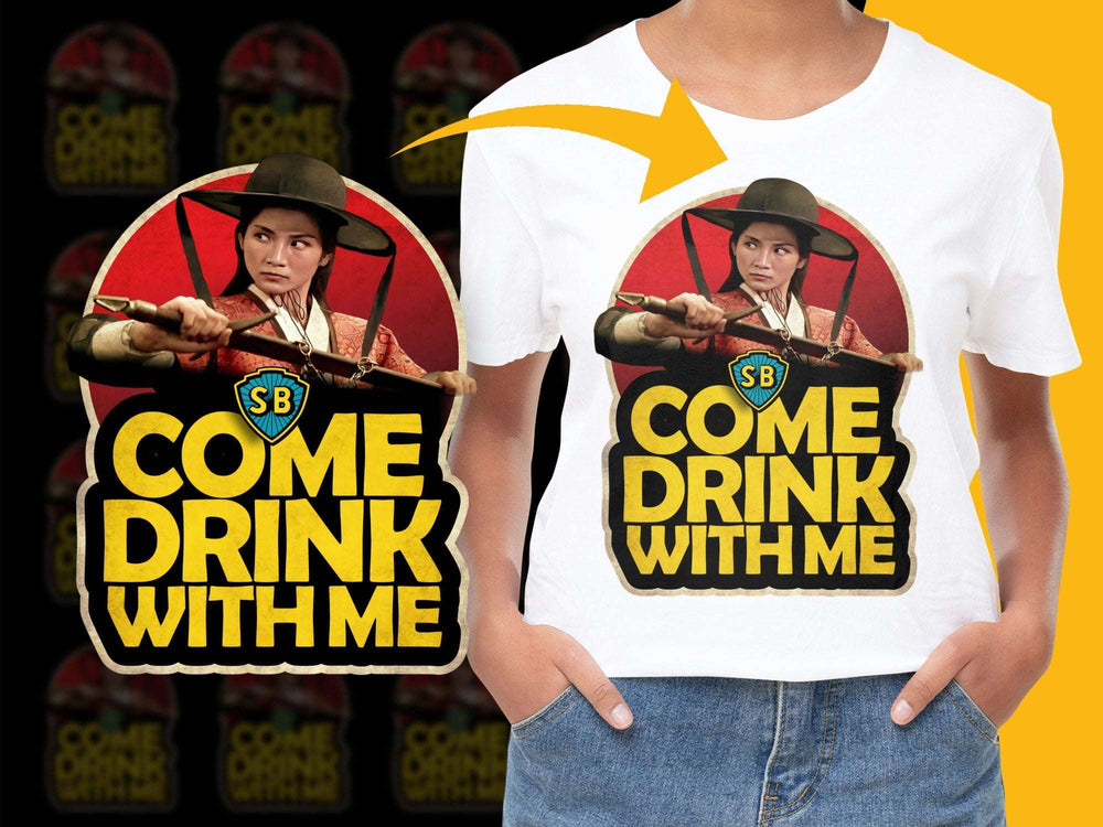 Vintage Martial Arts Movie T-Shirt, 'Come Drink With Me' Retro Film Graphic Tee, Unisex Cotton Shirt
