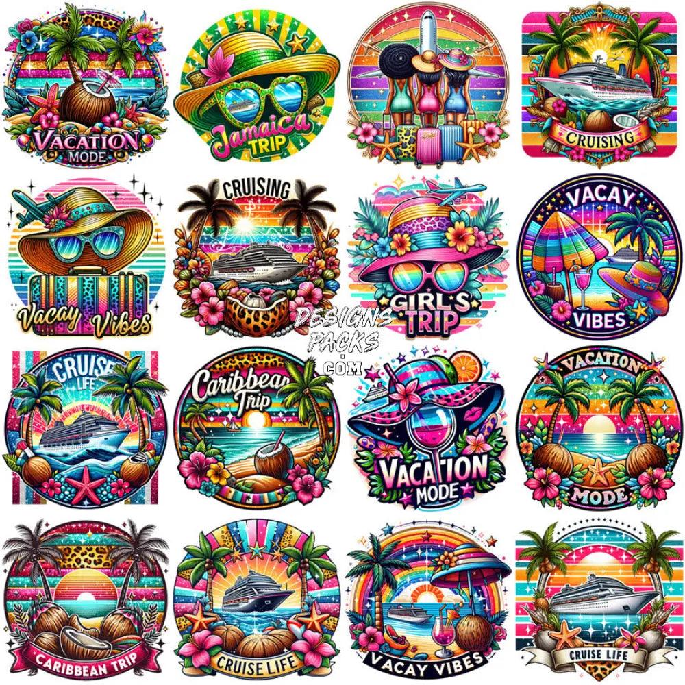 35 Summer Vacation Designs Bundle Png