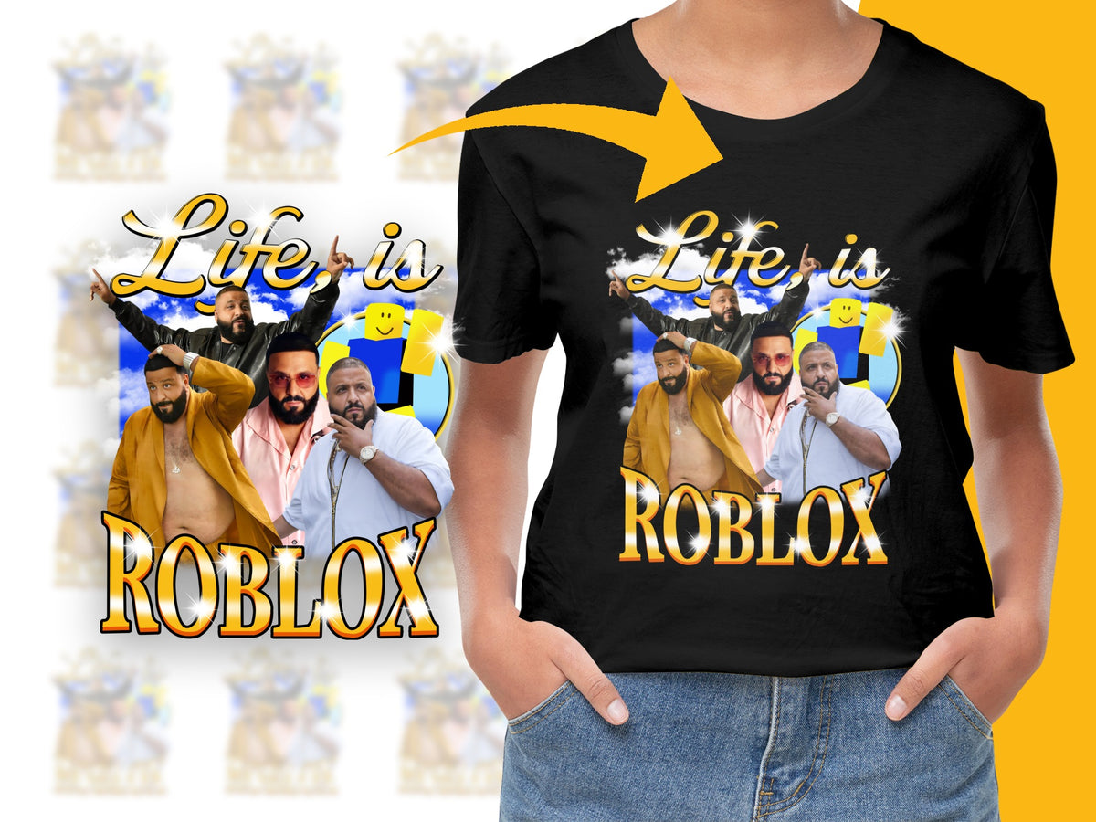 Life is Roblox T-Shirt, Funny Gaming Graphic Tee, Cool Gamer Gift, Unisex Black T-shirt for Teens and Adults