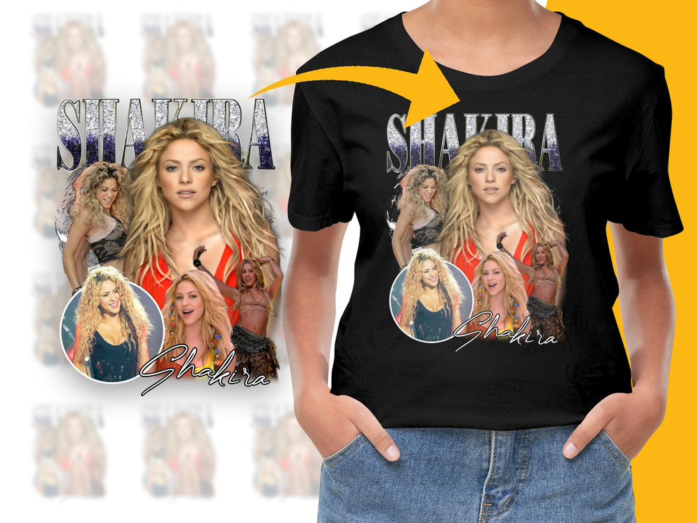 Shakira Graphic T-Shirt, Pop Music Icon Tee, Fan Merchandise, Women's Fashion Top, Celebrity Photo Print Shirt