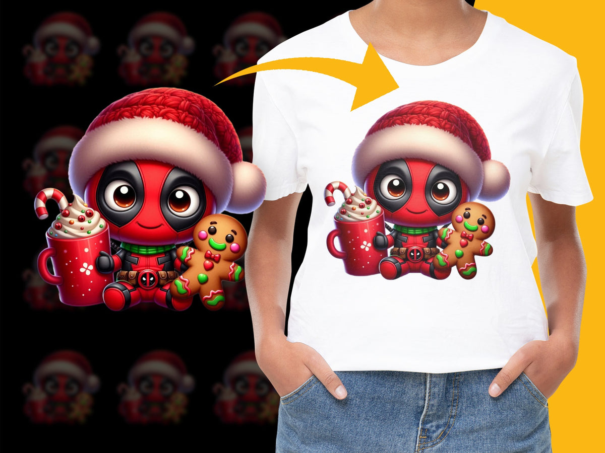 Christmas Robot T-Shirt, Cute Holiday Graphic Tee, Kids and Adults Festive Apparel
