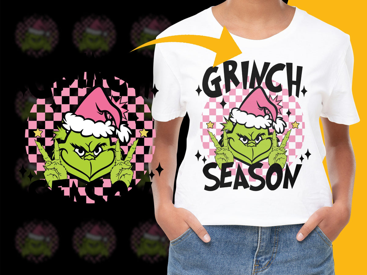 Grinch Season Christmas T-Shirt, Funny Holiday Graphic Tee, Unisex Adult Casual Wear, Festive Apparel