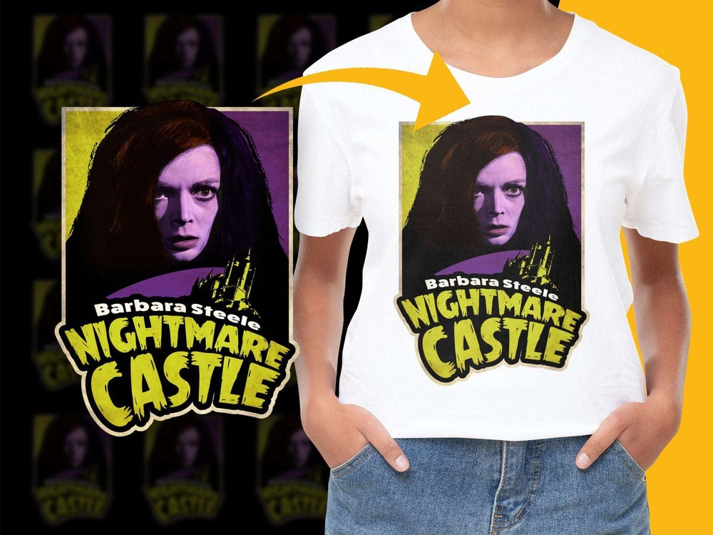 Vintage Horror Movie T-Shirt, Barbara Steele Nightmare Castle, Retro Film Graphic Tee, Unisex Fashion Shirt