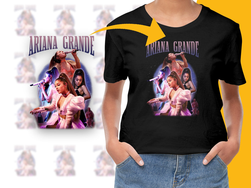 Ariana Grande Fan T-Shirt, Pop Music Star Concert Tee, Graphic Tee for Women, Casual Fashion Top